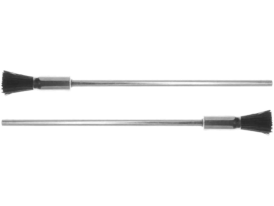 06.4mm - 1/4 inch Medium Bristle End Brush - extra long 1/8 inch shank - widgetsupply.com