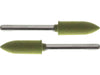 05.6mm - 7/32 x 11/16 inch 80 Grit Flame Rubber Polisher - 1/8 inch shank - widgetsupply.com