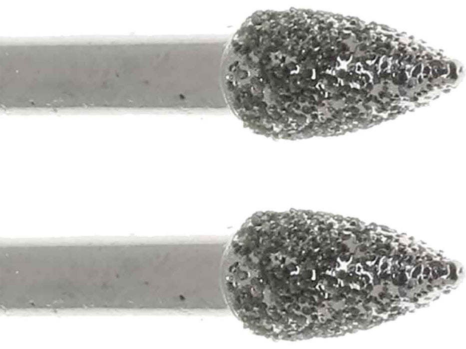 04.9mm 40 Grit Flame Diamond Burr - 1/8 inch shank - widgetsupply.com