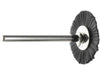 19mm - 3/4 inch Black FIRM Nylon Wheel Brush - 1/8 inch shank - widgetsupply.com