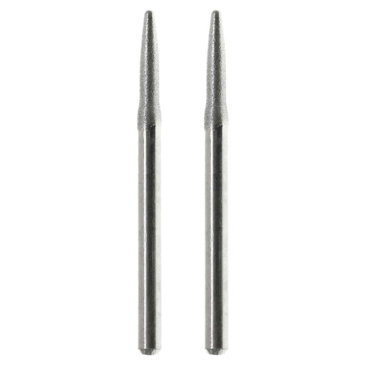 02.6mm - 3/32 inch 600 Grit Flame Diamond Burr - 1/8 inch shank - widgetsupply.com