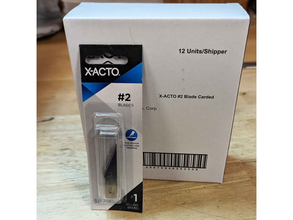 X-ACTO #2 - X202 Large Fine Point Knife Blades - 5pc