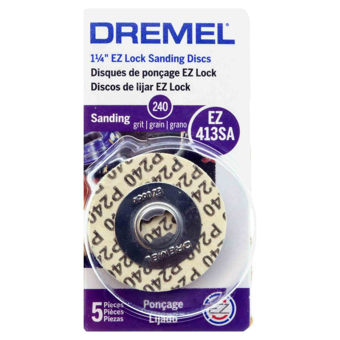 Dremel EZ413SA EZ Lock Sanding Discs - 240 Grit - 5pc - widgetsupply.com