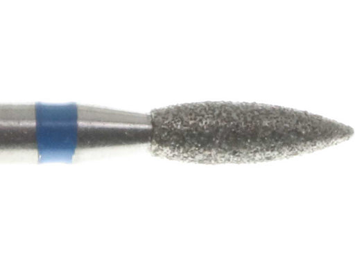 02.3 x 7.0mm Flame Diamond Bur - 150 Grit  - 3/32 inch shank - widgetsupply.com