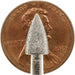 05.6mm - 7/32 x 3/8 inch 150 Grit Flame Diamond Burr - 1/8 inch shank - widgetsupply.com