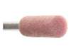 05.6mm - 7/32 x 9/16 inch Pink Cylinder Grinding Stone - 1/8 inch shank - widgetsupply.com