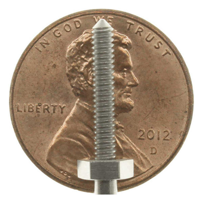 02.0mm - 5/64 inch Threaded Mandrel with Nut - 3/32 inch shank - widgetsupply.com
