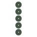 15.9mm - 5/8 inch Green Coarse Grit Rubber Polishing Wheels - USA - 5pc - widgetsupply.com