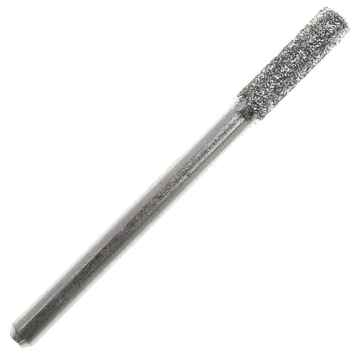 03.7mm 80 Grit Cylinder Diamond Burr - 1/8 inch shank - widgetsupply.com