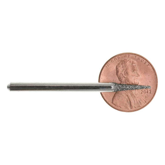02.4 x 11 mm 80 Grit Cone Diamond Burr - 1/8 inch shank - widgetsupply.com