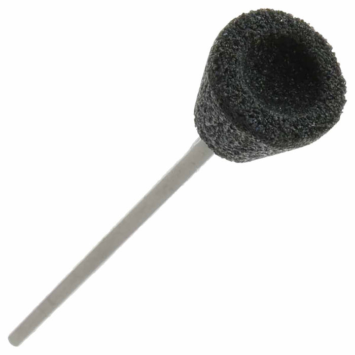 15.9mm - 5/8 inch 80 Grit Grey Dished Inverted Cone Grinding Stone, USA, 3 inch shank - widgetsupply.com