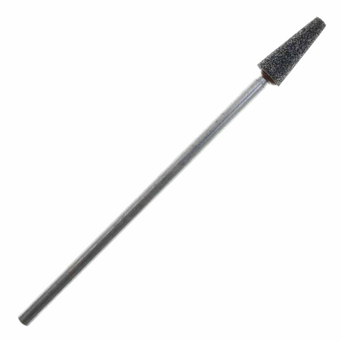 06.4mm - 1/4 inch 80 Grit Grey Cone Grinding Stone, USA, 3 inch shank - widgetsupply.com