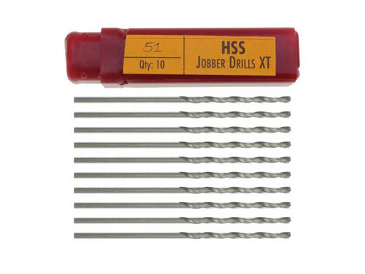 No 51 HSS Twist Drill Bits - Made in UK - 10pc - widgetsupply.com