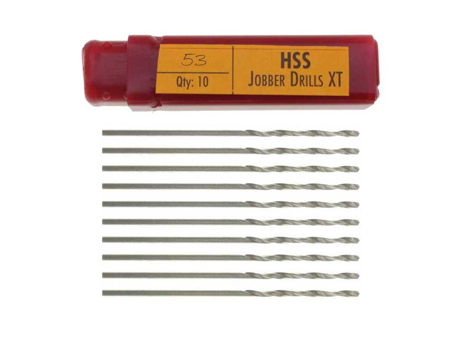 No 53 HSS Twist Drill Bits - Made in UK - 10pc - widgetsupply.com