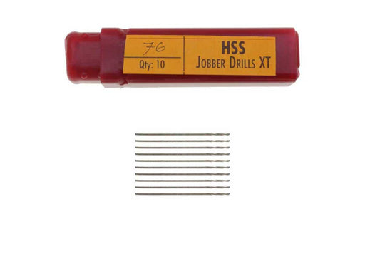 No 76 HSS Twist Drill Bits - Made in UK - 10pc - widgetsupply.com