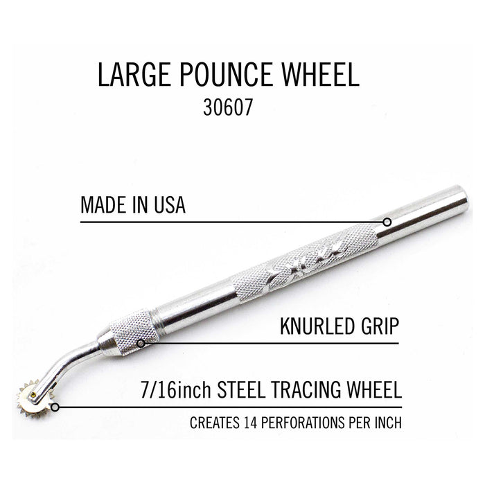 Excel 30607 7/16 inch Swivel Pounce Wheel - USA - widgetsupply.com