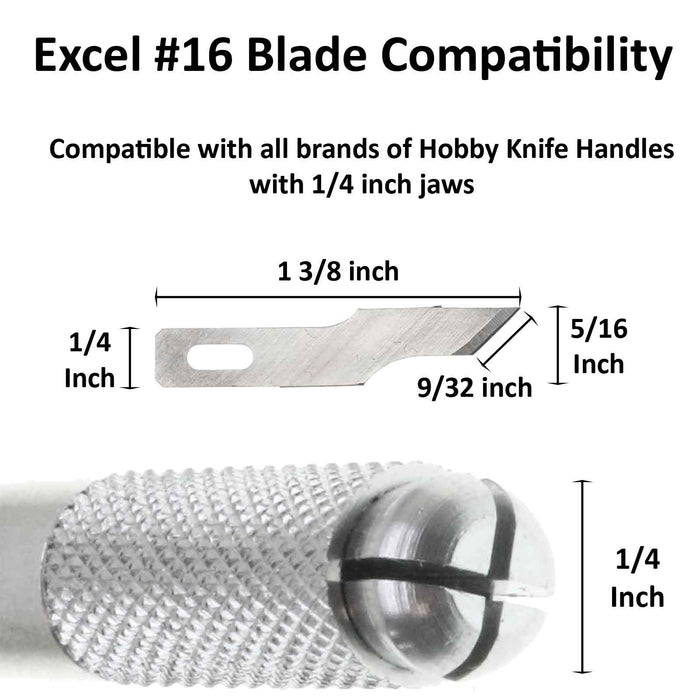 Excel 20016 #16 Stencil Knife Blade - USA - 5pc - widgetsupply.com