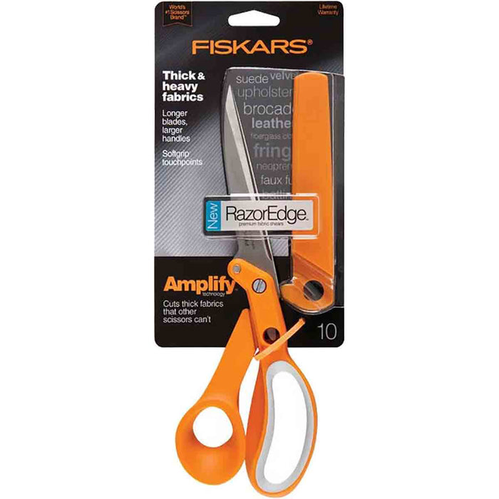 Fiskars 171010-1005 Amplify RazorEdge Fabric Shears - 10 inch - widgetsupply.com