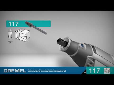 Dremel 117 - 1/4 inch Round End Cone Steel Cutter - 2pc