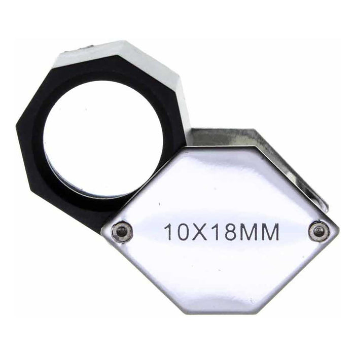 18mm 10x Chrome Hex Economy Jewelers Loupe - widgetsupply.com