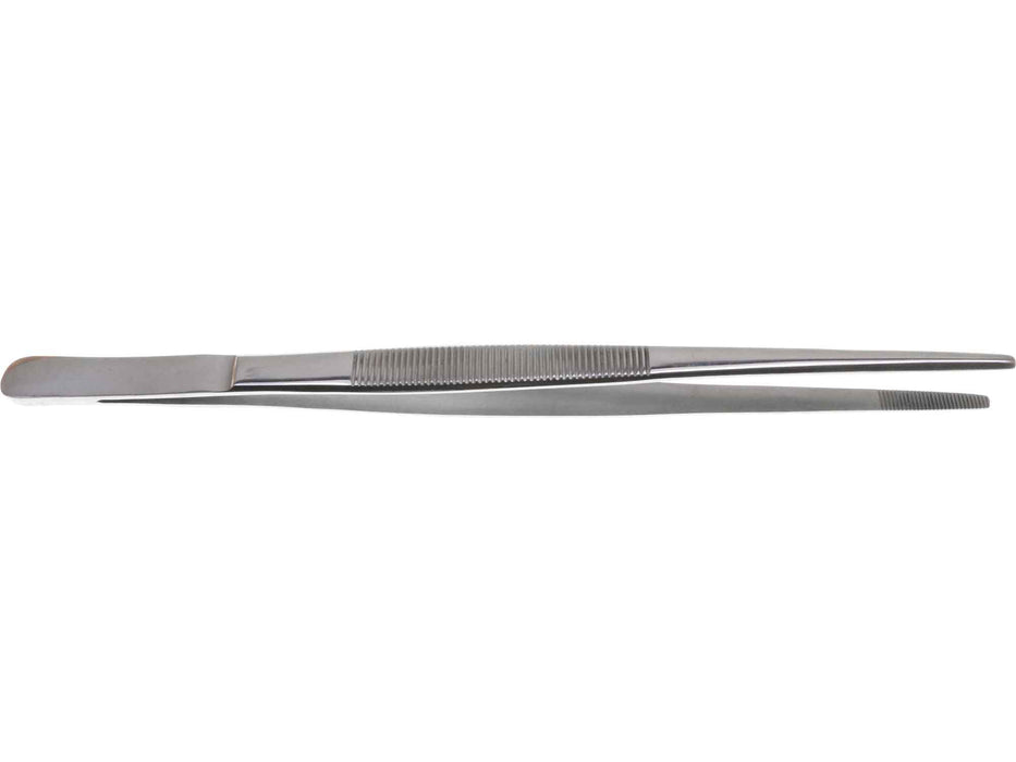 8 inch Serrated Thumb Tweezer Blunt Tip - widgetsupply.com