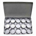 1 3/8 inch Round Aluminum Jar Set - 15pc - widgetsupply.com