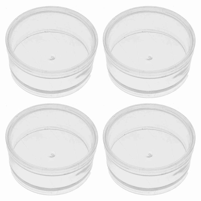70mm - 2 3/4 inch Round Containers - Screw On Lid - 4pc - widgetsupply.com