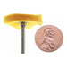 25.4mm - 1 inch Soft Yellow Cloth Buffing Wheels - 36pc - 1/8 inch shank - widgetsupply.com