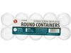 1 1/8 inch Round Plastic Containers - 10pc - widgetsupply.com