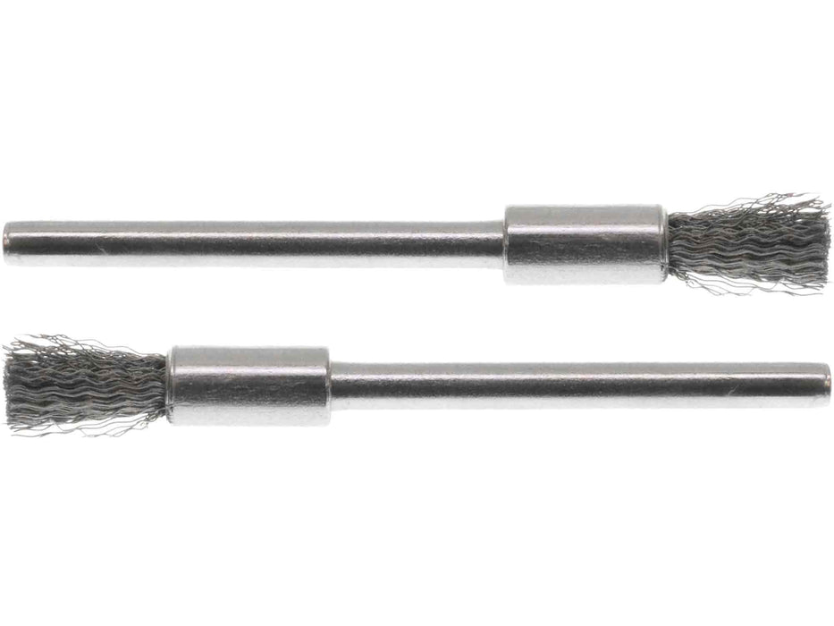 06.4mm - 1/4 inch Stainless Steel End Brushes - 1/8 inch shank - CLOSEOUT