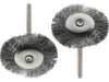 25.4mm - 1 inch Steel Wheel Brush - 1/8 inch shank - widgetsupply.com