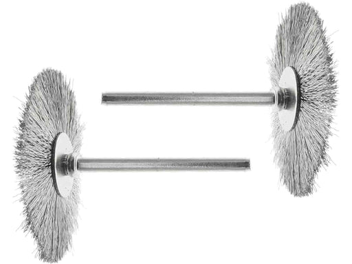 38.1mm - 1.5 inch Stainless Steel Wheel Brush - 1/8 inch shank - widgetsupply.com