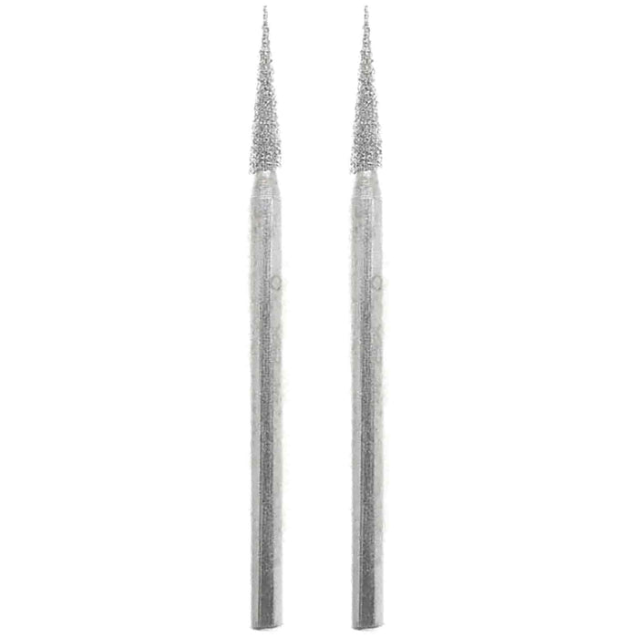 02.4mm - 3/32 x 29/64 inch 150 Grit Cone Diamond Burr - 1/8 inch shank - widgetsupply.com