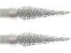 02.4mm - 3/32 x 29/64 inch 150 Grit Cone Diamond Burr - 1/8 inch shank - widgetsupply.com