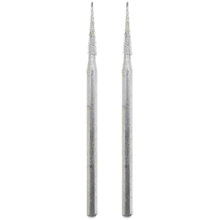 02.4mm - 3/32 x 29/64 inch 400 Grit Cone Diamond Burr - 1/8 inch shank - widgetsupply.com
