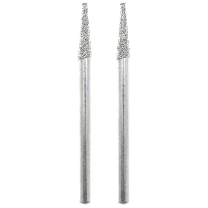 03.2mm - 1/8 x 1/2 inch 240 Grit FE Cone Diamond Burr - 1/8 inch shank - widgetsupply.com