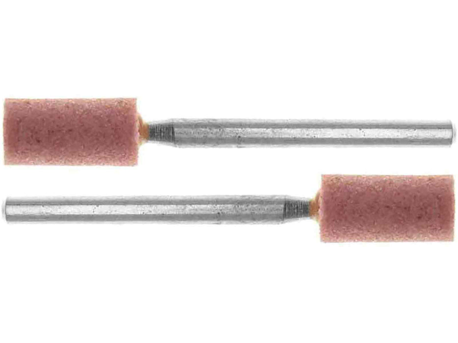 06.4mm - 1/4 x 1/2 inch Pink Cylinder Grinding Stone - 1/8 inch shank - widgetsupply.com