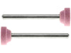 09.9mm - 25/64 x 1/8 inch Pink Grinding Wheel - 1/8 inch shank - widgetsupply.com