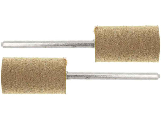 11.1mm - 7/16 inch 80 Grit Cylinder Rubber Polisher - 1/8 inch shank - widgetsupply.com