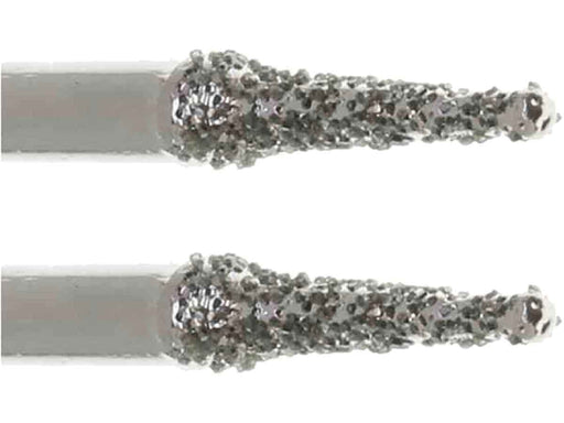 03.0mm 40 Grit Cone Diamond Burr - 1/8 inch shank - widgetsupply.com