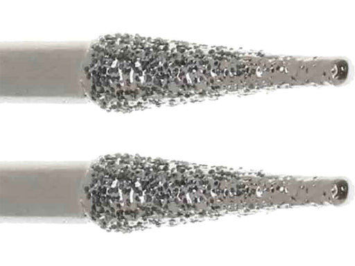 03.6mm 40 Grit Cone Diamond Burr - 1/8 inch shank - widgetsupply.com
