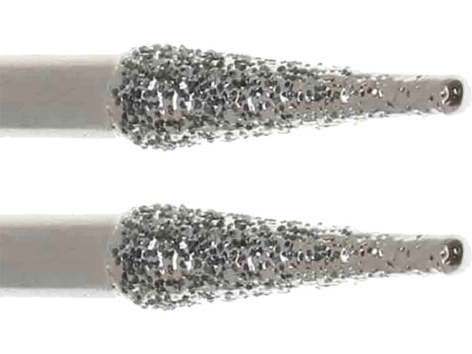 03.6mm 40 Grit Cone Diamond Burr - 1/8 inch shank - widgetsupply.com