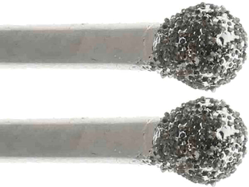 05.5mm 40 Grit Round Diamond Burr - 1/8 inch shank - widgetsupply.com