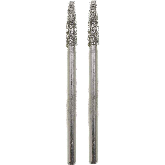 03.2 x 13mm 40 Grit Flame Diamond Burr - 1/8 inch shank - widgetsupply.com