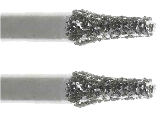 02.4mm 40 Grit Cone Diamond Burr - 1/8 inch shank - widgetsupply.com