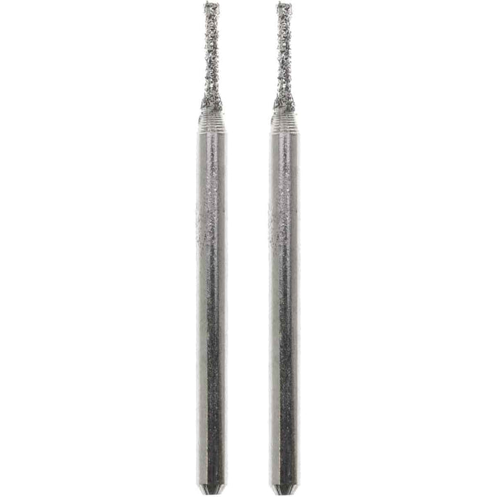 01.6mm 80 Grit Cylinder Diamond Burr - 1/8 inch shank - widgetsupply.com