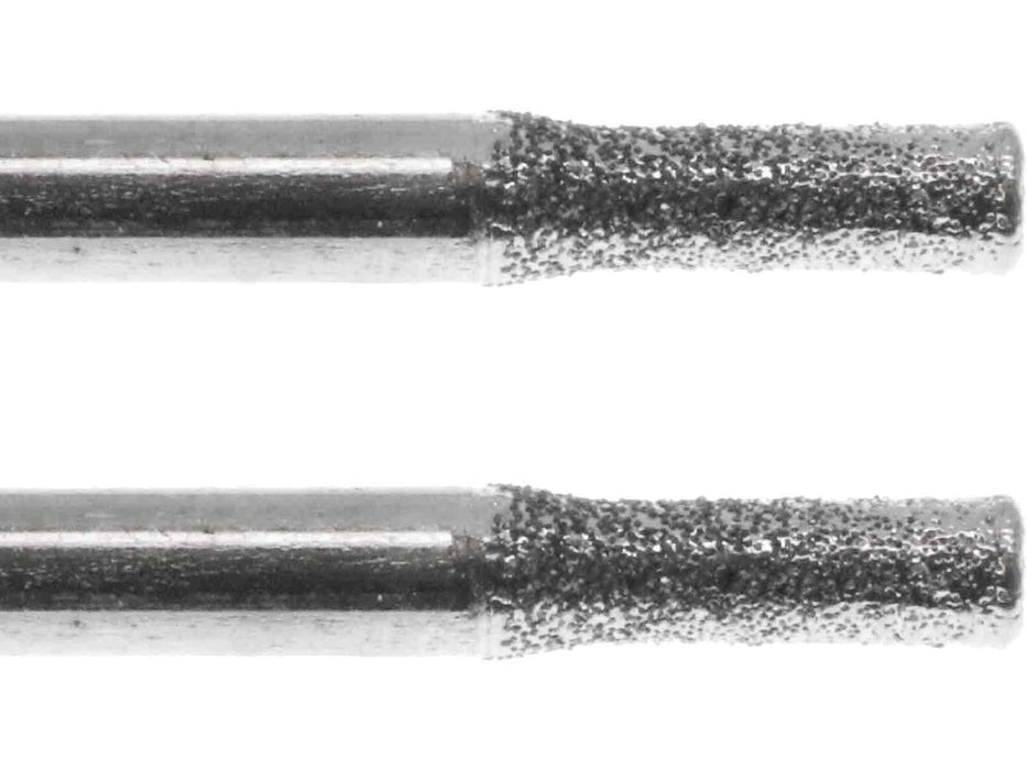 02.8mm 80 Grit Cylinder Diamond Burr - 1/8 inch shank - widgetsupply.com