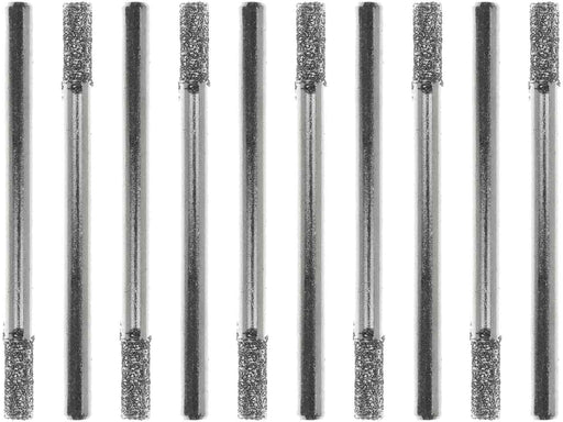 03.4mm 80 Grit Cylinder Diamond Burr - 1/8 inch shank - widgetsupply.com