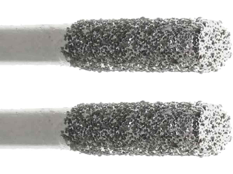 03.7mm 80 Grit Cylinder Diamond Burr - 1/8 inch shank - widgetsupply.com