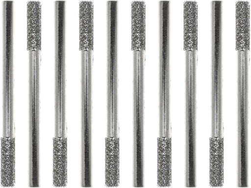 04.3mm 80 Grit Cylinder Diamond Burr - 1/8 inch shank - widgetsupply.com